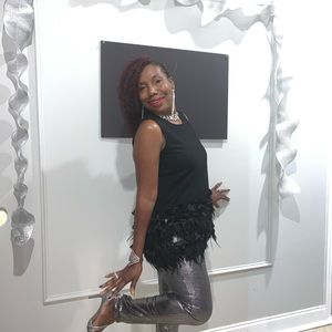 Luxury Style lined Feather Tank. We recommend professional Dry Cleaning.